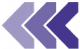 Tri arrow belong2x Arrow-shaped graphic in shades of purple pointing leftwards.