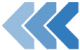 Tri arrow engage2x Three blue chevron arrows pointing to the left.